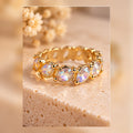 Iridescent Oval Cluster Ring