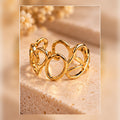 Linked Oval Open Band Ring