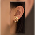 Minimal Oval Hoop Earrings