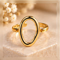 Open Oval Frame Ring