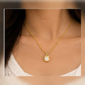 Pearl Bezel Pendant Necklace