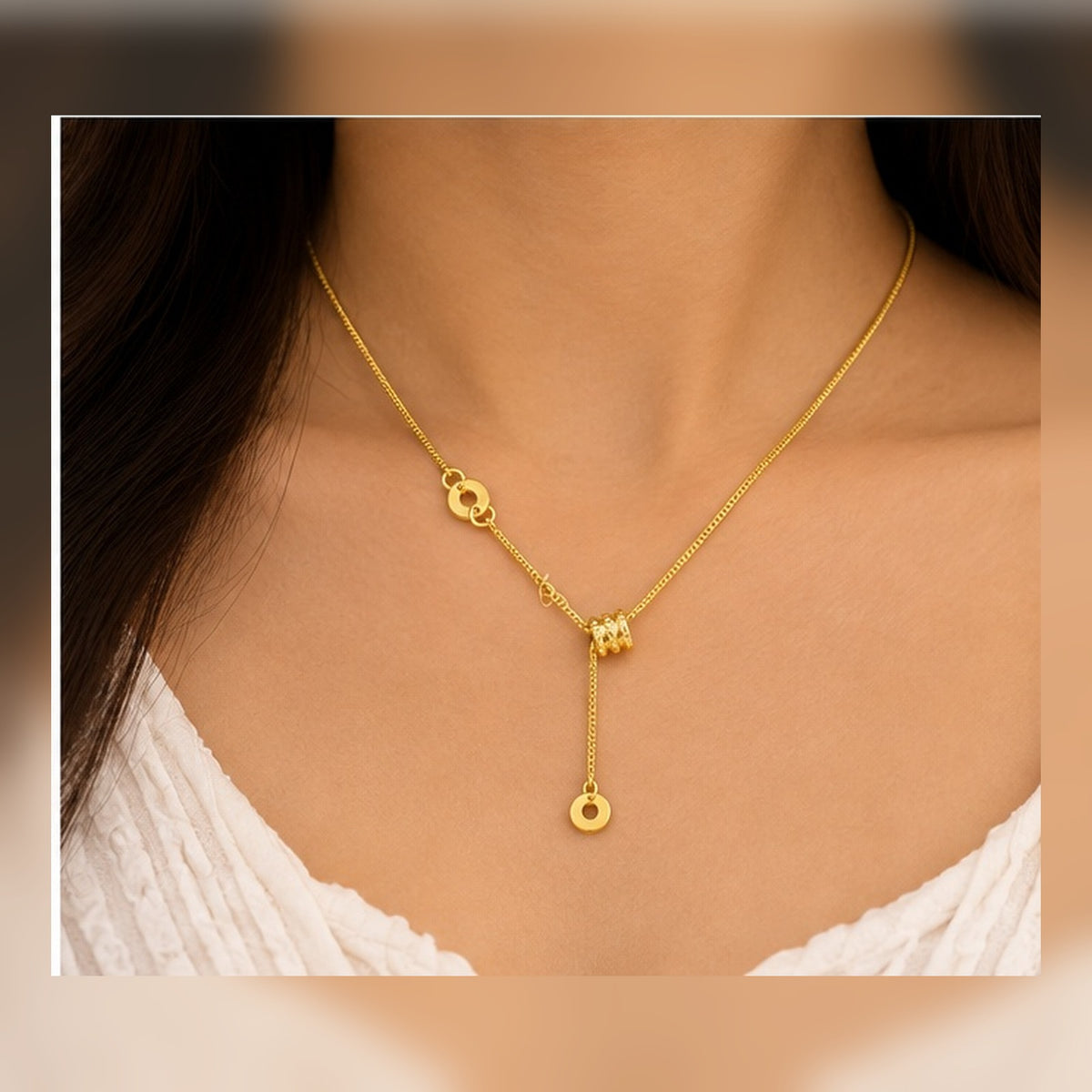 Adjustable Bead Slider Necklace