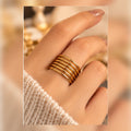 Layered Coil Statement Ring