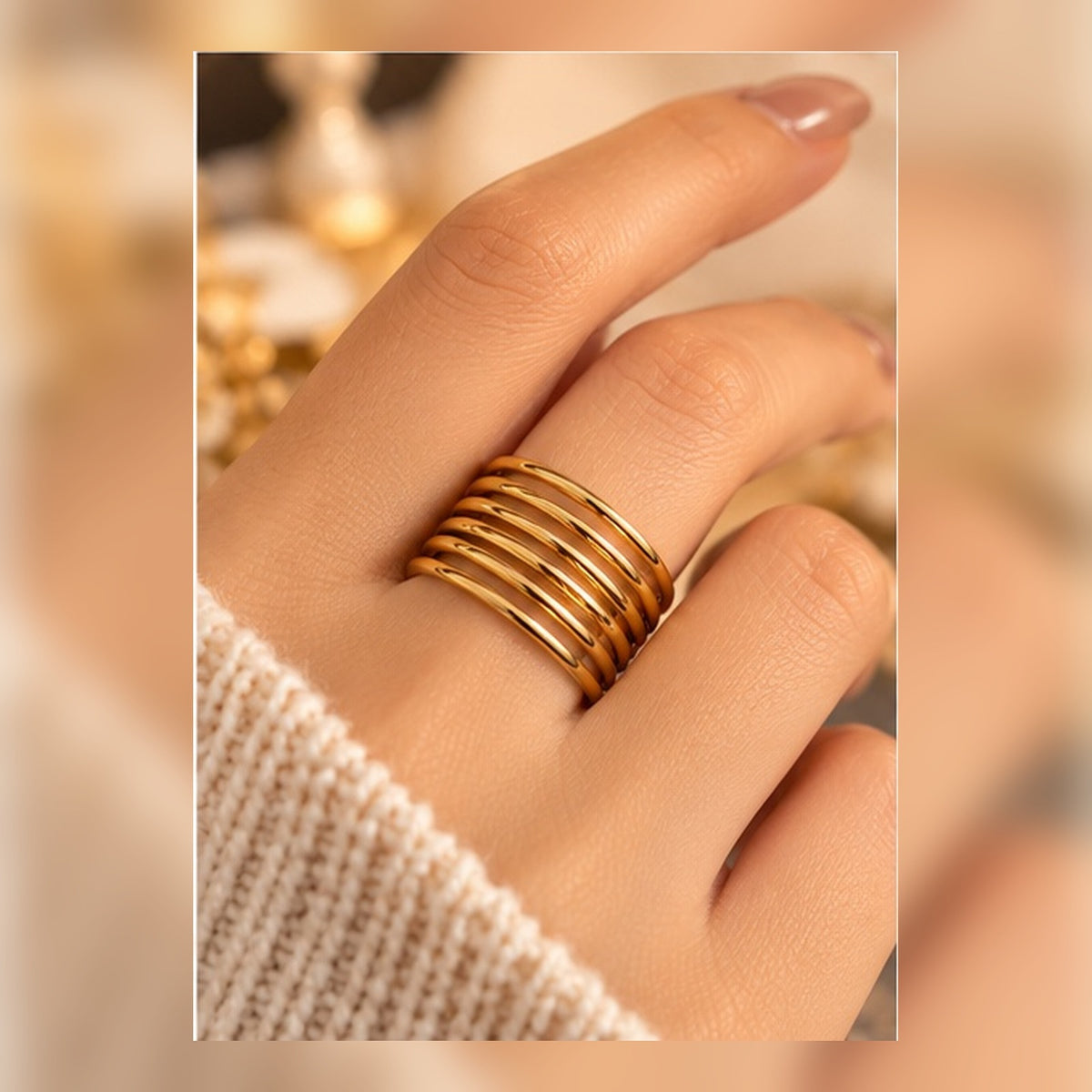 Layered Coil Statement Ring