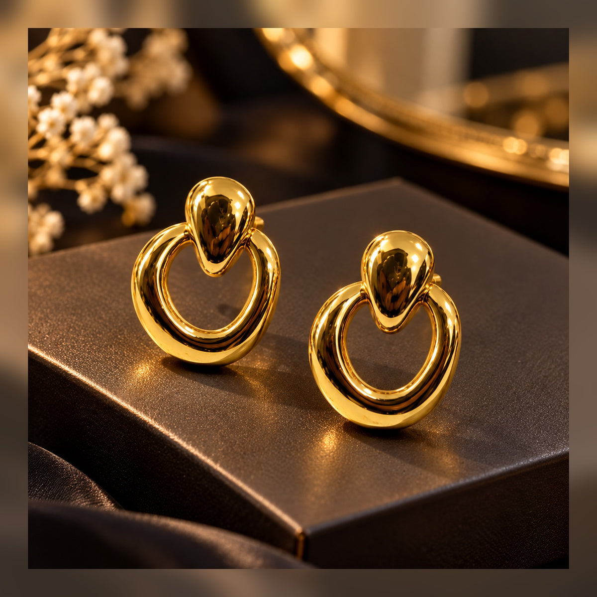 Sculpted Loop Drop Earrings